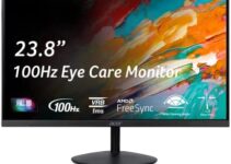 Acer SB242Y EBI 23.8″ Full HD (1920 x 1080) IPS Zero-Frame Gaming Office Monitor | AMD FreeSync Technology | Ultra-Thin Stylish Design | 100Hz | 1ms (VRB) | Low Blue Light | Tilt | HDMI & VGA Ports