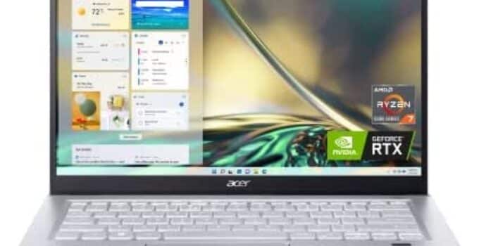 Acer Swift X SFX14-42G-R607 Creator Laptop | 14″ Full HD 100% sRGB | AMD Ryzen 7 5825U | NVIDIA RTX 3050 Ti Laptop GPU | 16GB LPDDR4X | 512GB SSD | Wi-Fi 6 | Backlit KB | Windows 11