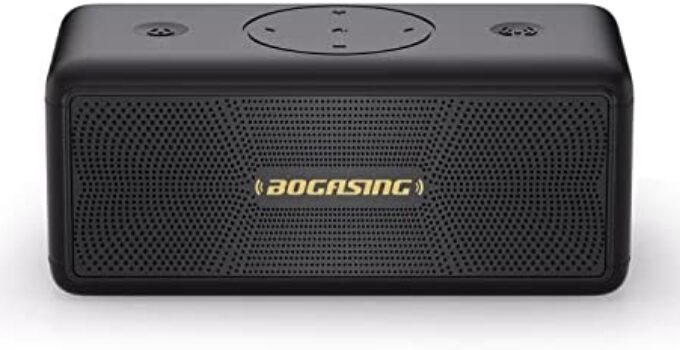 BOGASING Bluetooth Speakers, M5 Portable Wireless Speaker with 40W Loud Stereo Sound & Punchy Bass, 30H Playtime, IPX7 Waterproof, Bluetooth 5.3, EQ, TWS, TF-Card, AUX, USB, for Outdoor Home Shower