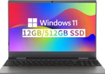 Bmax Laptop 15.6", 12GB DDR4 RAM 512GB SSD, Intel Celeron N5095 Quad Core Processor (up to 2.9GHz), 2K FHD IPS Display, Windows 11 Gaming Laptop Thin Traditional Computers Expandable 1TB SSD