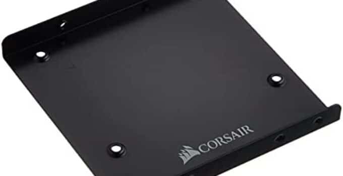 Corsair SSD Mounting Bracket Kit 2.5″ to 3.5″ Drive Bay(Cssd-Brkt1), Black