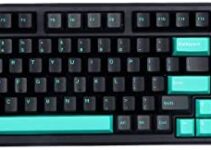EPOMAKER Qeekestudio CR960 Compact-1800 Hot Swap RGB Bluetooth 5.0/2.4GHz/Type-C Wired Mechanical Gaming Keyboard NKRO with Rotary Knob, 5000mAh Battery (Transparent Black with Gateron Brown Switch)