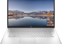 HP 2023 Newest 17 Laptop, 17.3″ FHD IPS Display, AMD Ryzen 5 5500U (Beat i7-11370H), 16GB RAM, 512GB SSD, AMD Radeon Graphics, Bluetooth, Webcam, HDMI, Windows 11 Home in S Mode, Natural Silver