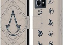 Head Case Designs Officially Licensed Assassin’s Creed Crest Graphics Leather Book Wallet Case Cover Compatible with Oppo Reno8 4G