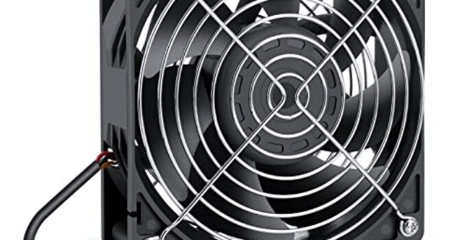 KEYFANCLUB High CFM Computer Fan 12V 4-PIN PWM Powerful Fan 120mm x 38mm, Dual Ball Bearing for Mining Machine RV Fridge Server Cabinets CPU GPU Cooling