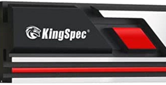 KingSpec 512GB M.2 NVMe SSD, PCIe 4.0 NVMe Gen4 SSD, R/W Speeds up to 7100/2700 MB/s, Gaming SSD, 2280 Internal Solid State Drive,3D NAND Internal Hard Drive, Compatible with Laptop & PC Desktop