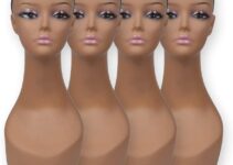 L7 Mannequin 4 Pcs Lifelike Female Plastic Mannequin Head wig stand Realistic Wig Display Head Props