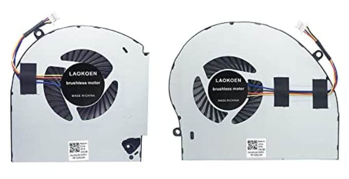 LAOKOEN New Replacement Cooling Fans for Dell Alienware 17 R4 R5 P31E P31E001 Series Laptop CPU+GPU One Pair Fan