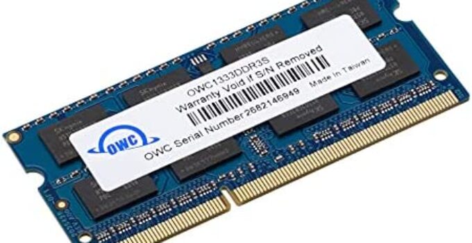 OWC 2.0GB PC10600 DDR3 1333MHz SO-DIMM Compatible with 2011 MacBook Pro, Mid 2010/2011 21.5″ & 27″ iMac Models, 2011 Mac Mini (OWC1333DDR3S2GB)