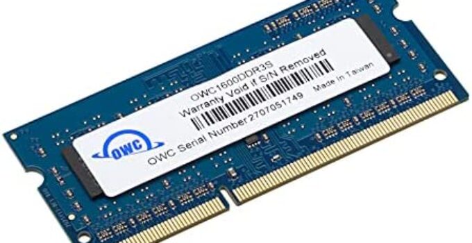 OWC 8GB PC3-12800 DDR3L 1600MHz SO-DIMM 204 Pin CL11 Memory Module Upgrade Compatible with iMac, Mac Mini, and MacBook Pro (OWC1600DDR3S8GB)