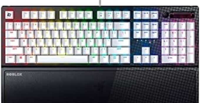 Razer BlackWidow V3 Mechanical Gaming Keyboard: Green Mechanical Switches – Tactile & Clicky – Chroma RGB Lighting – UV-Coated ABS Keycaps – Programmable Macros – Roblox Edition