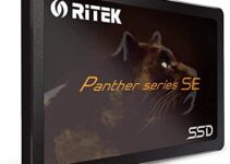 Ritek 120GB SSD (Internal Solid State Drive) 3D NAND 2.5″ SATA III 6Gb/s Ultra Slim 7mm Up to 550 MB/s Panther SE