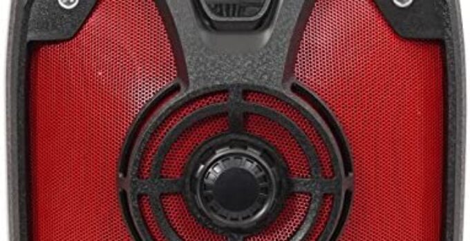 Rockville ROCKBOX 6.5″ 100 Watt Portable Rechargable Bluetooth Speaker w USB/SD, Black, 6.5″