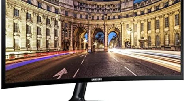 SAMSUNG 27 Inch Curved Computer Monitor, LC27F390FHNXZA LED Computer Screen 60Hz Full HD 1080P Gaming Monitor, Slim Design for Home and Office use, Wholesalehome Mouse Pad Included