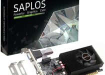 SAPLOS NVIDIA GT 730 4GB DDR3 128-bit, Low Profile Graphics Card, HDMI, DVI, VGA, PC Video Card, Computer GPU for Working, Low Power, PCI Express x16, 2K Support, Fermi, DirectX 11