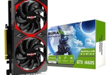 SURALLOW Gaming GTX 1660 Super 6GB Graphics Card, GDRR6,192-Bit,PCIE 3.0X16 Computer Graphics Card for Gaming PC,Twin Freeze Fans Video Card with HDMI/DP/DVI Ports for Gaming GPU