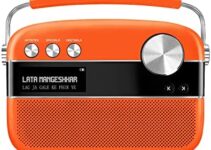 Saregama Carvaan Premium (Pop Color Range) Hindi – Portable Music Player with 5000 Preloaded Songs, FM/BT/AUX (Candy Orange)