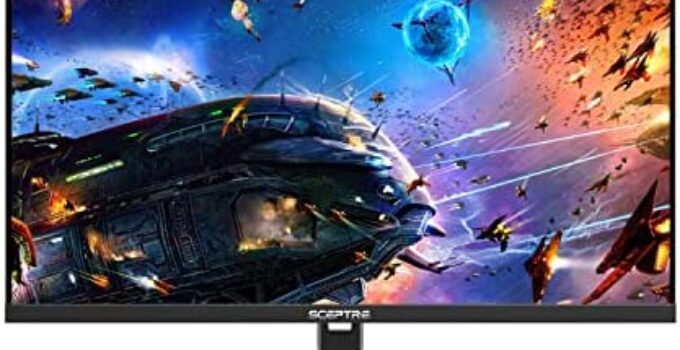 Sceptre 27-inch IPS Gaming Monitor up to 165Hz DisplayPort HDMI 300 Lux Build-in Speakers, Machine Black (E278B-FPT168)