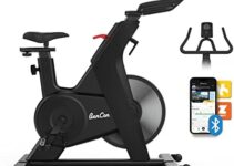 Spin Bike for home, BANCON Zwift Stationary Bike with Magnetic Resistance, Indoor Exercise Bikes for Home Cardio Machine Bluetooth Cycling Trainer with Heavy Flywheel and LCD Monitor (Black)