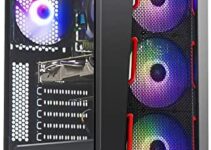 TJJ Snake Gaming PC Desktop Computer – Intel Core i3-10105F 3.7GHz (Beat i7-7700), NVIDIA GTX 1650 4GB, 16GB DDR4 3200, 512GB NVMe M.2 SSD, Built-in WiFi 6, VR Ready, Win 10 Home