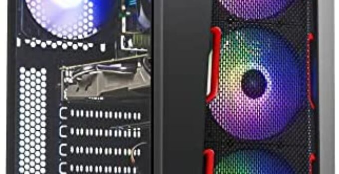 TJJ Snake Gaming PC Desktop Computer – Intel Core i3-10105F 3.7GHz (Beat i7-7700), NVIDIA GTX 1650 4GB, 16GB DDR4 3200, 512GB NVMe M.2 SSD, Built-in WiFi 6, VR Ready, Win 10 Home
