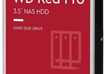 Western Digital 10TB WD Red Pro NAS Internal Hard Drive HDD – 7200 RPM, SATA 6 Gb/s, CMR, 256 MB Cache, 3.5″ – WD102KFBX