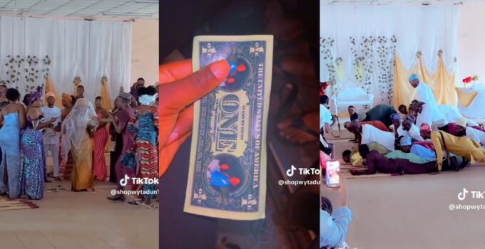 “Real wedding sef no pass like this” – Netizens react as Gateway Polytechnic students organize fake wedding (video)