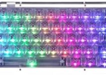 KiiBoom Phantom 68 65% Hot Swappable Crystal Gasket-Mounted Mechanical Keyboard, BT5.0/2.4GHz/USB-C Wired Wireless NKRO Gaming Keyboard with South-Facing RGB, 4000mAh Battery for Win/Mac(Purple)
