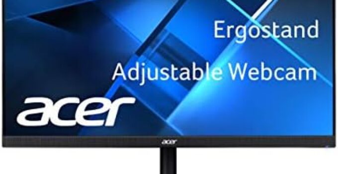 Acer CB272 Dbmiprcx 27″ Full HD (1920 x 1080) IPS Frameless, AMD FreeSync, 1ms VRB, ErgoStand Monitor with Full HD Adjustable Webcam (Display Port, HDMI & VGA Ports)