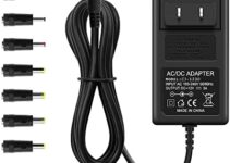 Arkare 12V 3A Power Supply Adapter 36W ac/dc Charger AC 100V-240V to DC 12Volt 3amp Power Cord 12V 2.5A 2A 1.5A 1A 800mA 500mA for Security Camera BT Speaker GPS Webcam Microphone Receiver with 10TIPS