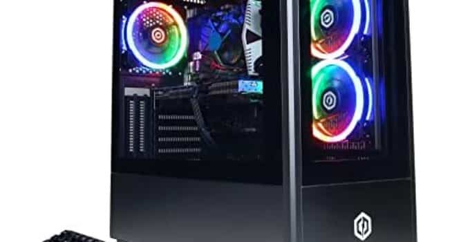 CyberpowerPC Gamer Master Gaming PC, AMD Ryzen 7 7700X 4.5GHz, GeForce RTX 4060 Ti 8GB, 16GB DDR5, 2TB NVMe SSD, Wi-Fi Ready & Windows 11 Home (GMA1416A3)
