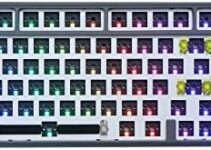EPOMAKER TH96 Pro 96% Hot Swap RGB 5.0/2.4GHz/Type-C Gasket Mounted Mechanical Gaming Keyboard Kit with South-Facing RGB LEDs, Knob Control, Compatible with 3/5Pin Switches (Grey)