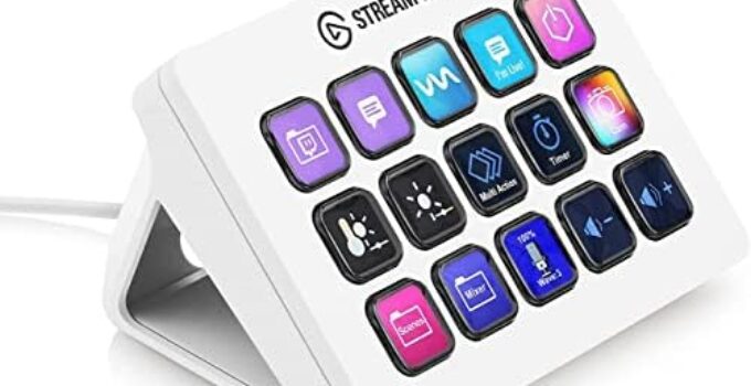 Elgato Stream Deck MK.2 White – Studio Controller, 15 macro keys, trigger actions in apps and software like OBS, Twitch, ​YouTube and more, works with Mac and PC
