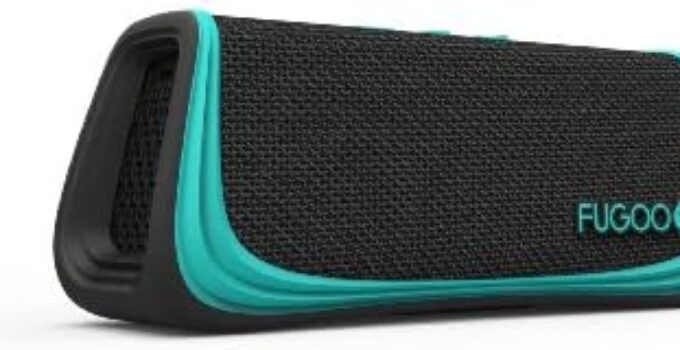 FUGOO Sport – Portable Rugged Bluetooth Wireless Speaker Waterproof Longest 40 Hrs Battery Life (Black/Teal)