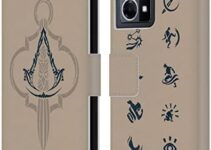 Head Case Designs Officially Licensed Assassin’s Creed Crest Hidden Blade Graphics Leather Book Wallet Case Cover Compatible with Oppo Reno8 4G