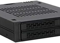 ICY DOCK 2 x 2.5 SAS/SATA HDD/SSD Mobile Rack for External 3.5” Bay | ExpressCage MB742SP-B