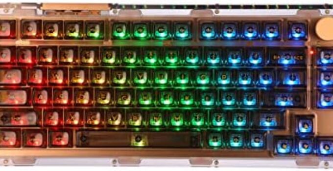 KiiBoom Phantom 81 75% Hot Swappable Gasket-Mounted Mechanical Keyboard, BT5.0/2.4GHz/USB-C Wired Wireless NKRO Gaming Keyboard with South-Facing RGB, 4000mAh Battery for Win/Mac(Black)