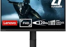 Lenovo G27e-20-2022 – Gaming Monitor – 27 Inch FHD – 100 Hz – AMD FreeSync Premium – Blue Light Certified – Tilt/Height Adjustable Stand – HDMI & DP
