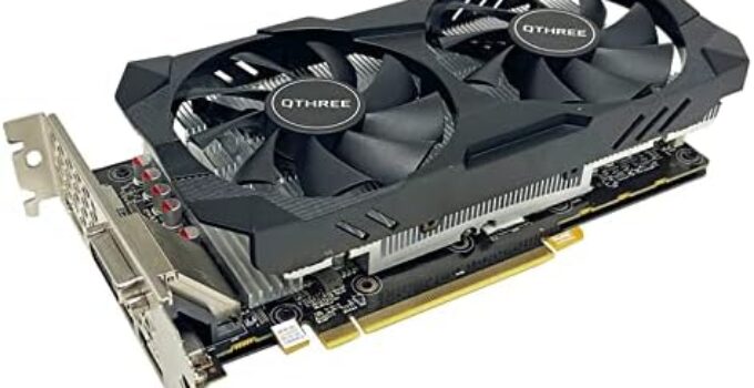 QTHREE Radeon RX 580 8GB Graphics Card,2048SP,GDDR5,256 Bit,3X DP,HDMI,DVI-D,Video Card for PC,PCI Express 3.0 x16 with Dual Fan for Computer Gaming and Office GPU,Support 4K,DirectX 12