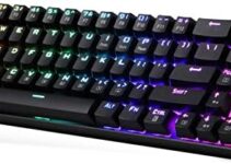 Redragon K599 Wired/Wireless Mechanical Gaming Keyboard 60% Compact Tenkeyless RGB Backlit Computer Keyboard for Windows PC Gamers (70 Key Brown Switch – Black)