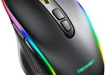 TECKNET Wired Gaming Mouse, RGB Mouse [Breathing RGB LED], Gaming Mouse USB [Plug Play], 7 Programmable Buttons, High-Precision Adjustable 6 DPI, Ergonomic Mouse Wired for Windows/PC/Mac/Laptop Gamer