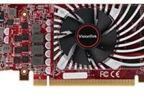 VisionTek Radeon RX 550 4GB GDDR5 4M 4K Graphics Card, 4 Mini DisplayPort, 7.1 Surround Sound, PCI Express, Low-Profile GPU, ATX & SFF (901507)