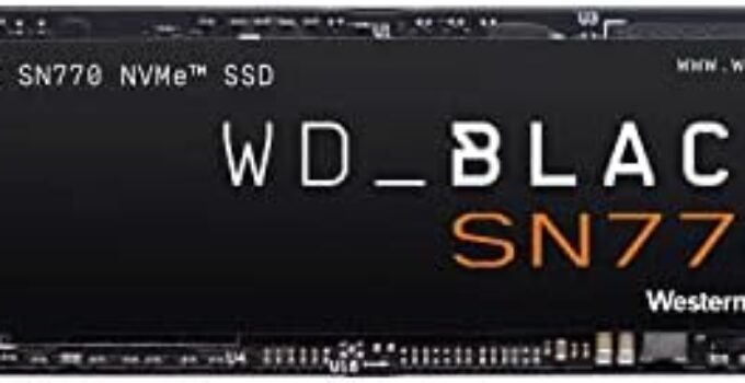 WD_BLACK 2TB SN770 NVMe Internal Gaming SSD Solid State Drive – Gen4 PCIe, M.2 2280, Up to 5,150 MB/s – WDS200T3X0E