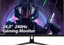 Z-Edge 24.5″ Gaming Monitor, Z-Edge FHD 1920×1080 240Hz Gaming Monitor, 1ms Frameless LED, AMD Freesync Premium Display Port HDMI Built-in Speakers