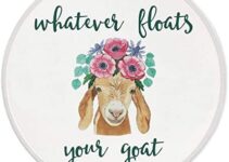 Znzd Whatever Floats Your Goats Mouse Pad 7.9 x 7.9 Inch,Cute Floral Goat Non-Slip Rubber Base Mousepads for Home Office College Dorm Desk Decor,Gifts for Goat Lovers Farm Girls