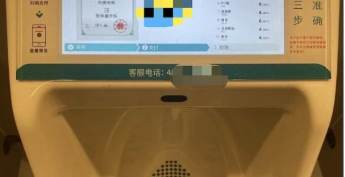 Shopping Mall High-Tech Urinals Provide Urine Tests for a Fee