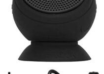 Speaqua – The Barnacle Pro Adventure Kit Includes Portable Bluetooth Speakers Waterproof w/Built-in Storage 2000 Songs Bike Mount Board Mount Heavy Duty Carabiner – Black