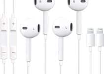 2 Pack-Apple Earbuds/Wired Earphones/iPhone Headphones/Lightning [Apple MFi Certified] Built-in Microphone & Volume Control Compatible with iPhone 7/8/X/11/12/13/14/Pro/Pro Max, Support All iOS System