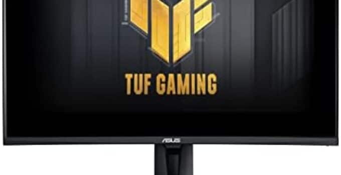 ASUS 27” 1080P TUF Gaming Curved HDR Monitor (VG27VQM) – Full HD, 240Hz, 1ms, Extreme Low Motion Blur, Adaptive-Sync, Freesync™ Premium, Speakers, Eye Care, HDMI, DisplayPort, USB, Height Adjustable