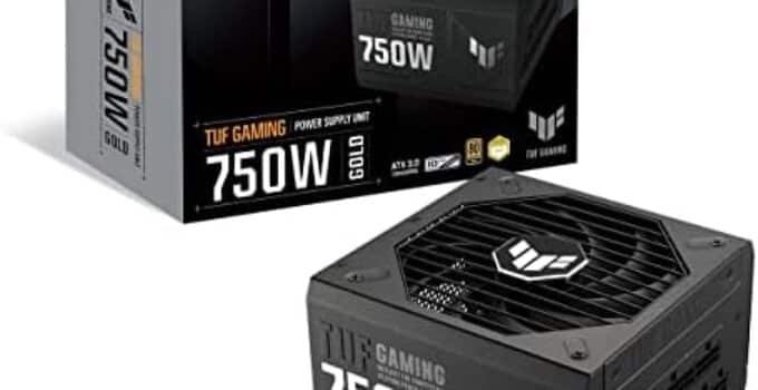 ASUS TUF Gaming 750W Gold (750 Watt, Fully Modular Power Supply, 80+ Gold Certified, ATX 3.0 Compatible, Military-Grade Components, Dual Ball Bearing, Axial-tech Fan, PCB Coating, 10 Year Warranty)